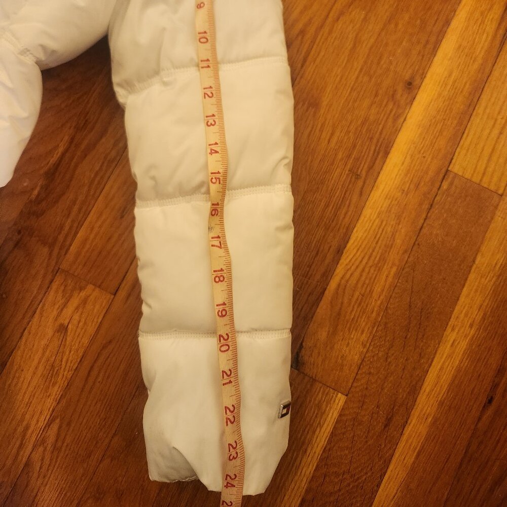 Tommy Hilfiger White Long Puffer Coat Size M No Hood Excellent Condition - Picture 14 of 16